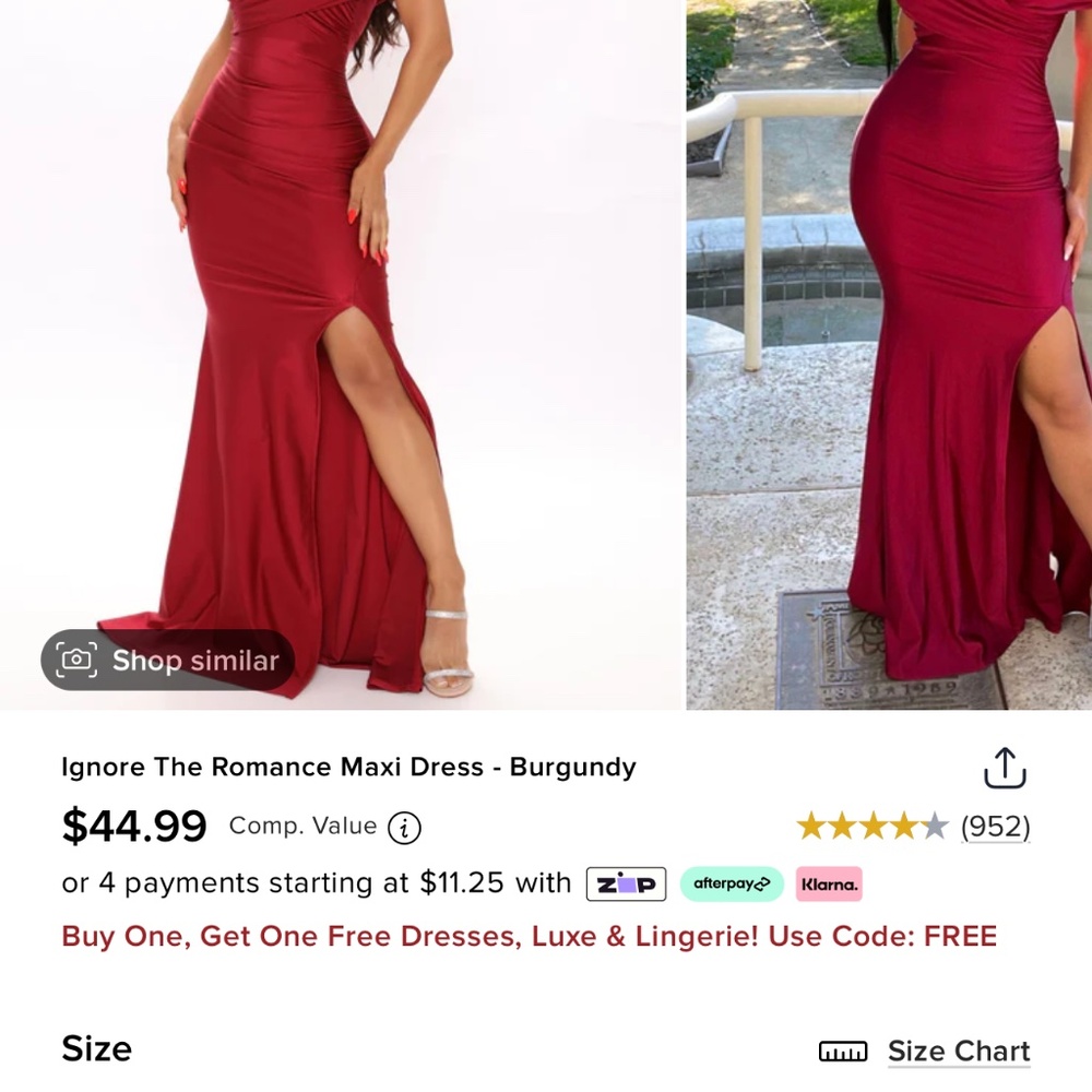 Beautiful Red Wine Fashion Nova Dress